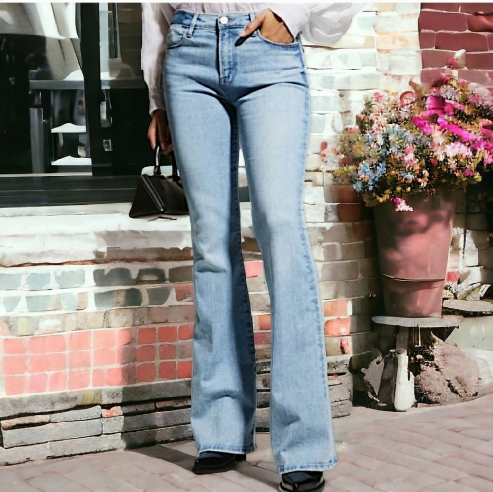 Frame Denim Le High Flare In Yorba Womens Size 25